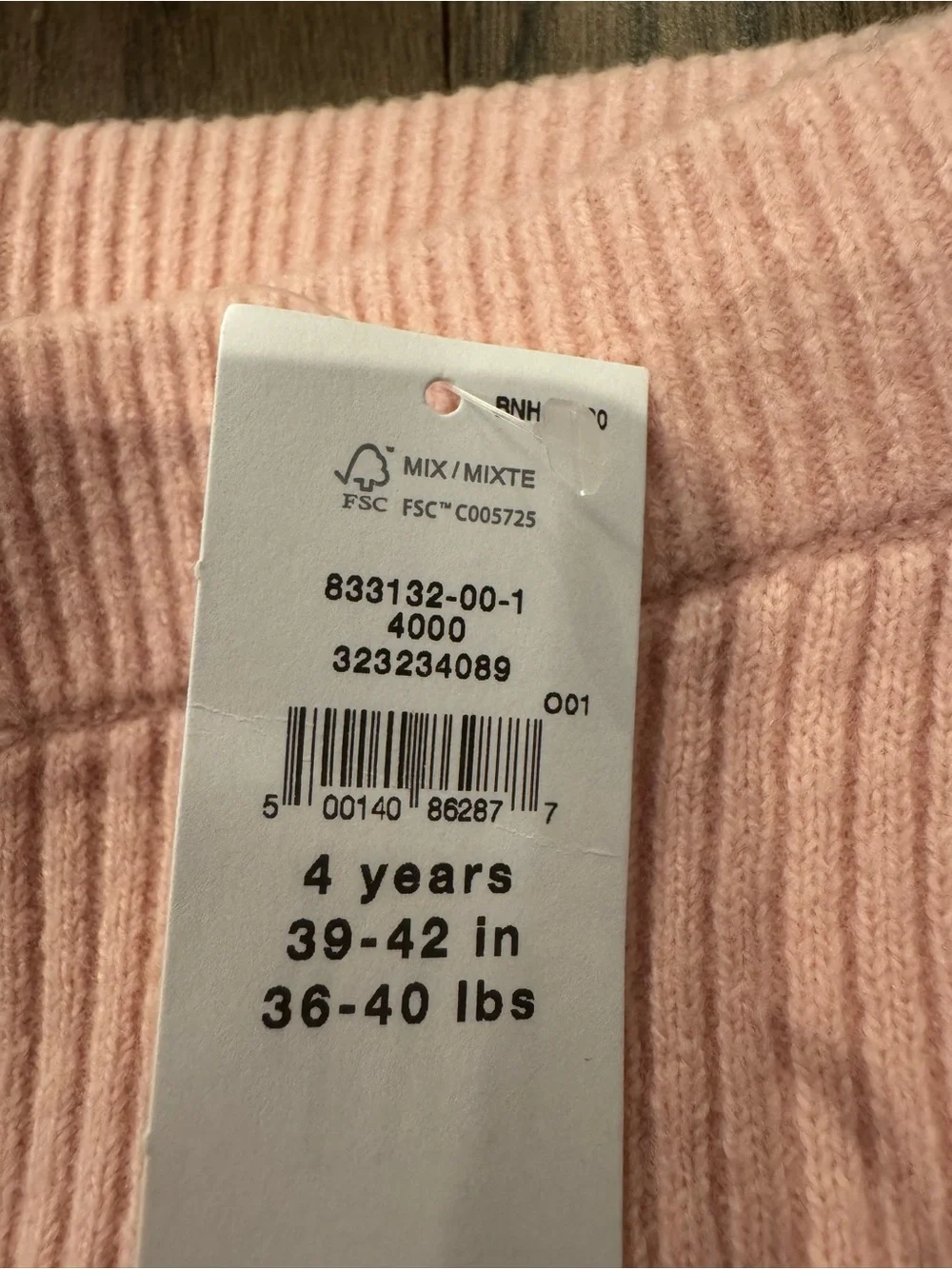 GAP Ribbed Knit Leggings in Pink and Red